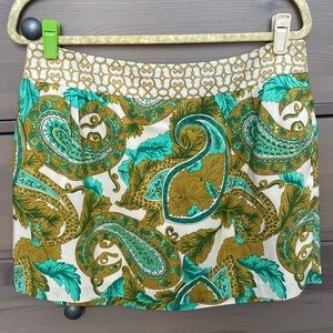 Milly of New York Paisley Print Silk Skirt Size 10